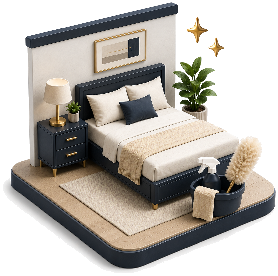 All Rooms cleaning illustration